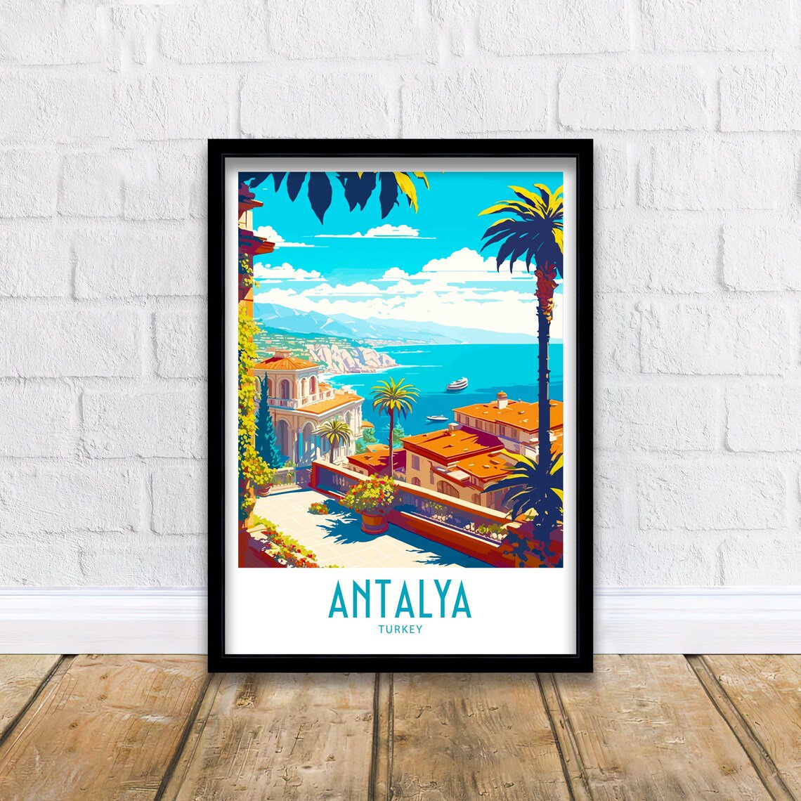 Antalya Travel Print Wall Art Antalya Turkey Travel Poster Gift Antalya Turkey Scenery Wall Art Antalya Turkey Gift Wall Art Antalya Turkey, Poster Only