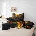 thumbnail image 6 of Feelyou Jungle Cheetah Leopard Twin Bedding Sets 7pcs, Flower Leaves Bedding Comforter Set, 6 of 8