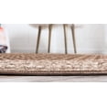 thumbnail image 2 of Unique Loom Williamsburg Collection Traditional Border with Dotted Center Area Rug, Round 8' 0" x 8' 0", Brown/Beige, 2 of 2