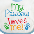 thumbnail image 4 of Inktastic My Pawpaw Loves Me Boys or Girls Baby Bib, 4 of 4