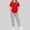 Red, variant on NAISIBABY Girls Outfit Sets Size 7, Comfortable Fashion Short Sleeve T-Shirt and Sweatpants 2-Piece Kids Casual Clothes Sets (3-13T)