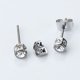 thumbnail image 3 of Pendientes de botón para hombre Diamante simulado Circonita cúbica forma forma forma Pendientes de botón Plata Fernando Pendientes de acero inoxidable, 3 of 8