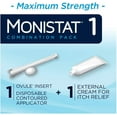 thumbnail image 3 of MONISTAT 1-Day Treatment Combination Pack (1 Ovule insert, 1 Contoured disposable applicator, 1 Tube of external itch relief cream), 3 of 8