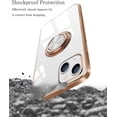 thumbnail image 6 of Compatible with iPhone 14 Plus 5g Case Slim Thin with Ring Stand Metal Electroplated Soft Flexible Tup Frame Full Body Shock-Absorption Bumper Hard Back Mobile Cover-White, 6 of 18