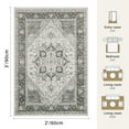 thumbnail image 3 of 2x3 Indoor Entryway Rug, Small Washable Area Rug Non-Slip Vintage Door Mat Entrance, Low Pile Floor Carpet for Door, Entrance, Farmhouse,Bathroom, Bedroom, Kitchen, 3 of 10