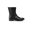 thumbnail image 6 of BARETRAPS Womens Black Laser Cut Perforations Strap Har Cushioned Abram Round Toe Block Heel Zip-Up Boots 5.5, 6 of 6