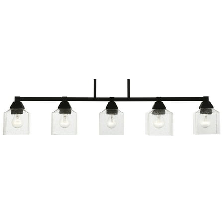 

Livex Lighting 49765 Aragon 5 Light 5 Wide Commercial Linear Chandelier - Black