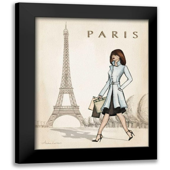 Laliberte, Andrea 12x14 Black Modern Framed Museum Art Print Titled - Paris