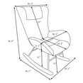 thumbnail image 5 of Fulvari Rocking Chair Teddy Fabric Upholstered Glider Chair High Back Armchair With Wood Legs For Living Room Bedroom Playroom, 5 of 8