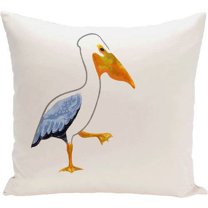 Simply Daisy 16" x 16" Pelican March Animal Print Pillow, White