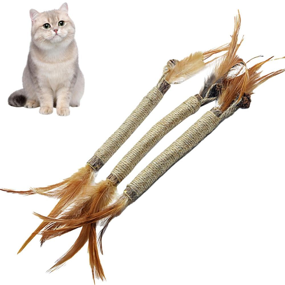 AIXING Cat Chew Toy Cats Interactive Catnip Toy Natural Polygonum