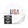 thumbnail image 4 of Ink-Printed USA Distressed Flag Sweatshirt for Women Kids July 4th Family Matching Crewneck White Sweatshirt Youth Large, 4 of 9