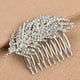 thumbnail image 4 of Nvzi Horquillas para el pelo de boda con flores para novias, peinetas con perlas de cristal, pinzas para el pelo, accesorios para el pelo de boda dorados, joyas plateadas, 4 of 5