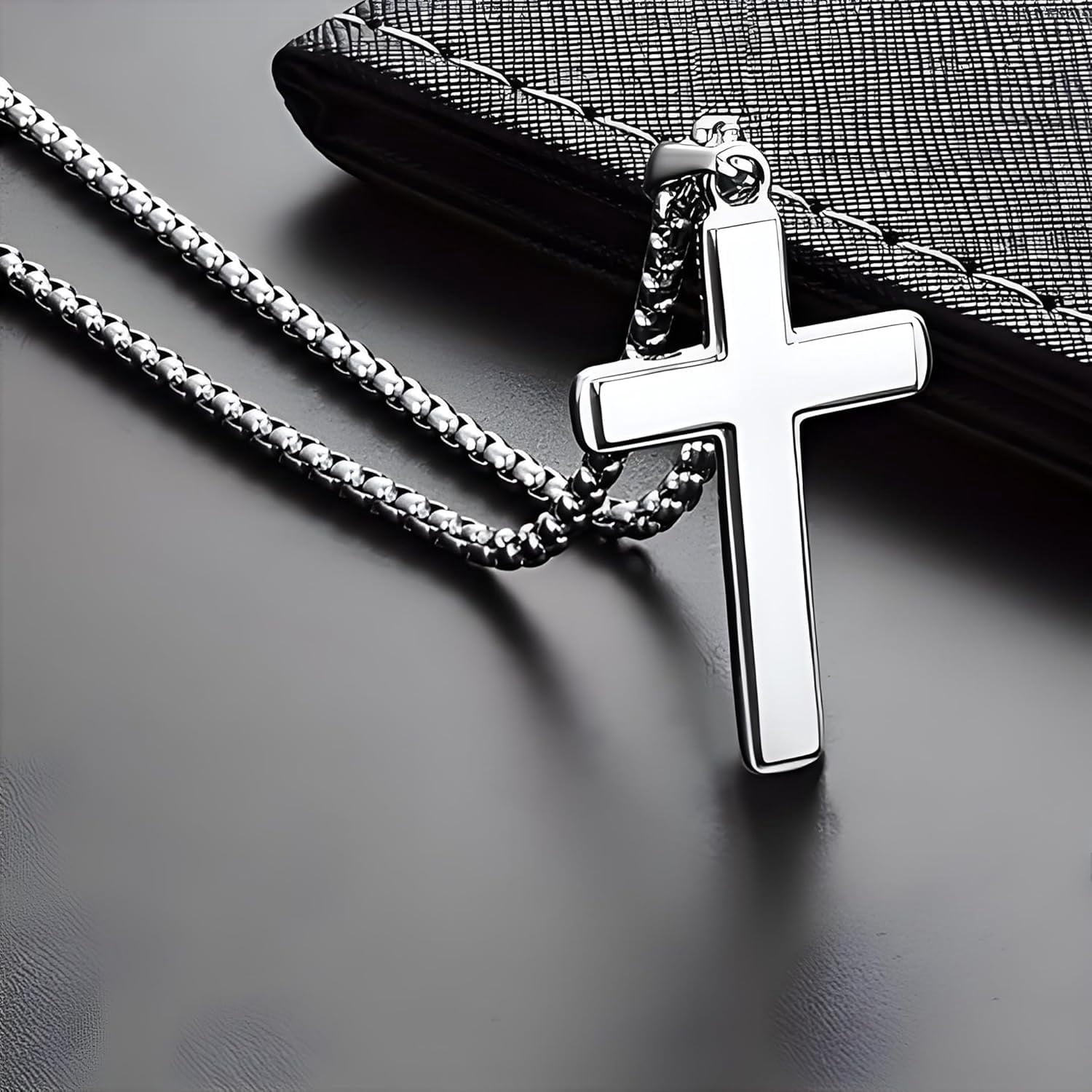To My Grandson Necklace From Grandma Faith Cross Necklace Baptism Birthday Graduation Christmas Gifts For Grandson From Grandparents With Message Card & Gift Box
