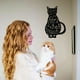thumbnail image 5 of 1 pieza de decoración de pared de metal con forma de gato El tiempo que pasas con los gatos nunca es un desperdicio Decoraciones de pared de metal con recortes de gato negro, 5 of 8