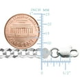 thumbnail image 2 of Sterling Silver Rhodium Plated Curb Chain Bracelet, 8.5", 2 of 2