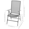 thumbnail image 3 of vidaXL Stackable Garden Chairs 2 pcs Steel Grey, 3 of 4