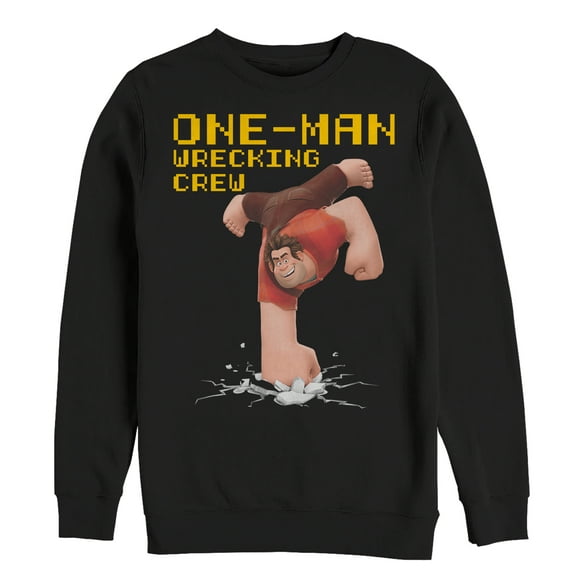Men's Ralph Breaks the Internet Wrecking Crew Sweatshirt Black 3X Large
