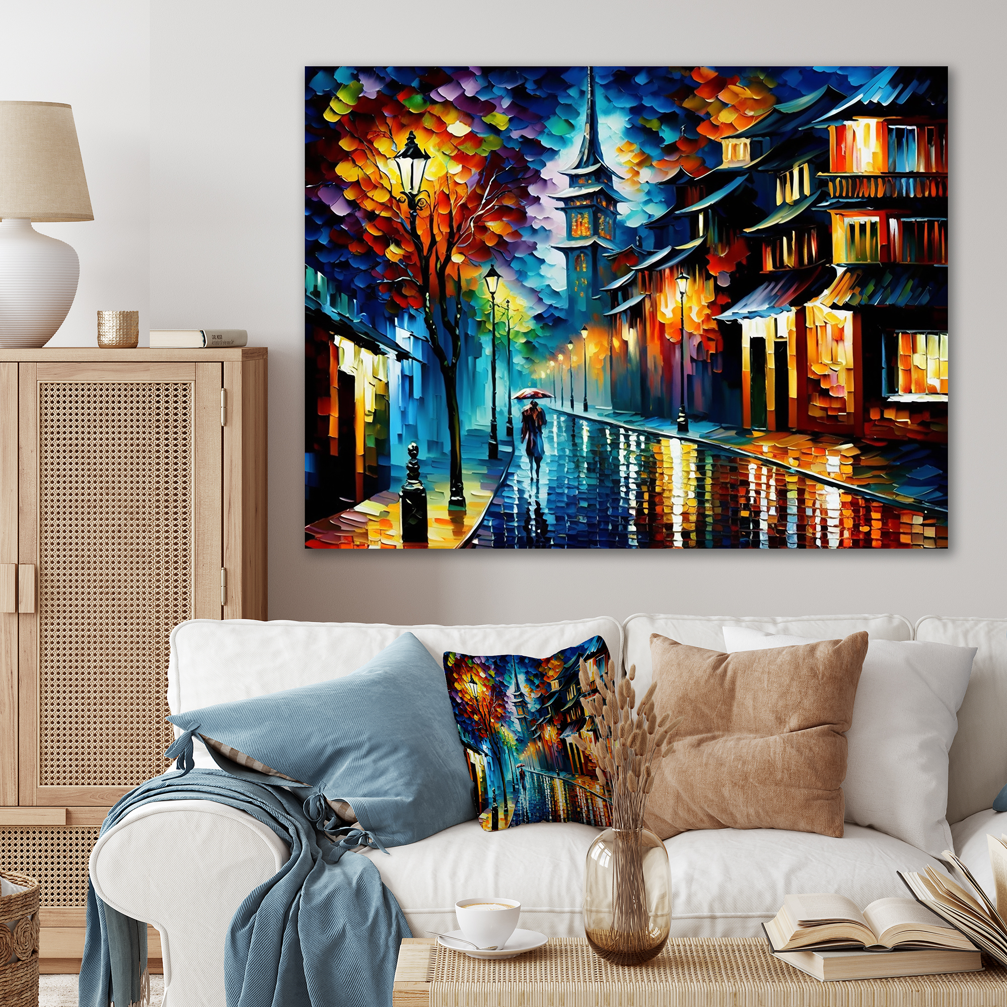 Designart Colorful City In Japon Canvas Wall Art