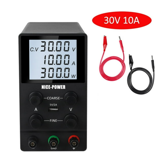 Alimentation de Laboratoire USB DC 60V 5A Régulée, Réglable, Régulateur de Tension 30V 10A, Stabilisateur, Commutation, Source de Banc