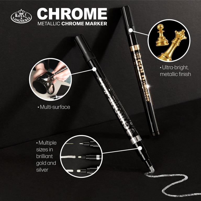 Royal & Langnickel 2mm Silver Liquid Chrome Marker - Walmart.com