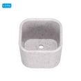 thumbnail image 3 of Unique Bargains 2' Square Plastic Succulent Planter with Drainage Flowerpot Container, Beige 3 Pack, 3 of 5