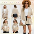 thumbnail image 5 of LICHENGTAI Soft Multi-way Knitted Scarf with Pocket Women Casual Shawl Sweater Scarf High Elastic Warm Fashion Scarf Beige, 5 of 10
