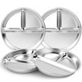 thumbnail image 1 of Platos Bakpoco de acero inoxidable para niños, 4 paquetes, 9 porciones divididas, 1 of 8