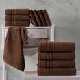 thumbnail image 6 of Jumbo Large Bath Sheets Towels 2 Pack Soft and Absorbent, 100% Cotton Towels (Brown, Bath Sheet), 6 of 7
