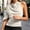 White, variant on Dolkfu Elbow-Length Summer Tops for Women 2026 Black Refreshing Halter Pull-on Blouses & Tops Modern Romance Solid Black,L