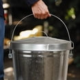 thumbnail image 6 of 10 Gallon(40 qt)Trash Can with Lid Outdoor Galvanized Metal Bucket with Locking Lid for Poultry Feed Bird Seed Storage Ash Garbage Trash Bin, 6 of 9