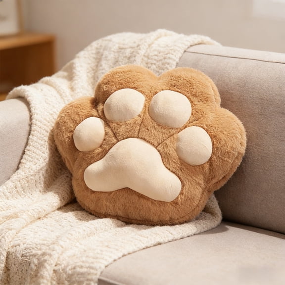 Cat Paw Plush Throw Pillow Soft Stuffed Cushion for Sofa Bedroom Window Seat Home Decor & Back Support