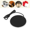 thumbnail image 4 of USB Candle Warmer, 55?C Constant Temperature Tempered Glass Space?Saving? Candle Warmer Plate For Travelling For Home? For Office Silver, 4 of 8