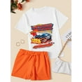 thumbnail image 4 of Lovelywholesale Sports Car Letter Print Shorts Set, 4 of 4
