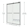 thumbnail image 3 of Miseno Msdcr7660dr Drift 76" High X 59" Wide Sliding Frameless Shower Door - Nickel, 3 of 7