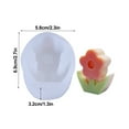 thumbnail image 2 of Flower Candle Molds Birthday Holiday Gift Diy Hand-Made Aromatherapy Maker For Making Soap, 2 of 9
