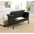 thumbnail image 3 of Convenience Concepts Designs4Comfort Banc de Rangement Garbo en Cuir Synthétique Noir, 3 of 4
