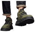 thumbnail image 6 of Mens Ankle Boots Lace‑Up Round Toe Soft‑Sole Comfort Short Boots with Rotating Shoelace Buckle Padded Inner Lining for Commute Hiking Daily Outdoor Casual Wear, 6 of 9