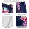thumbnail image 4 of luoweisi Men's Beach Shorts Quick Dry Swim Trunks with Mesh Lining Colorful Jellyfish XL, 4 of 5