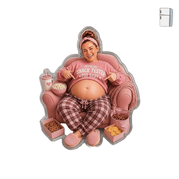 Novelty Humanoid Toy Fridge Magnets, Acrylic Funny Pregnancy Announcement Magnet, Human Shape Snack Tester Refrigerator Sticker For Mom To Be Baby Shower