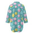 thumbnail image 5 of Xoenoiee Eatser Egg Polka Dot Print Bathing Suit Cover Up for Women Lightweight Swimsuit Coverup Dress Long Sleeve Button Shirt Beach Cover Ups Summer Vacation Outfit, 2XL, 5 of 7