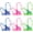 2Green+2Pink+2Blue, variant on Jump Rope For Kids, Soft Beaded Jump Rope, Adjustable Length Tangle-Free Segmented Soft Beaded Skipping Rope，for Women, Men and Kids Keeping Fit, Workout and Weight Loss