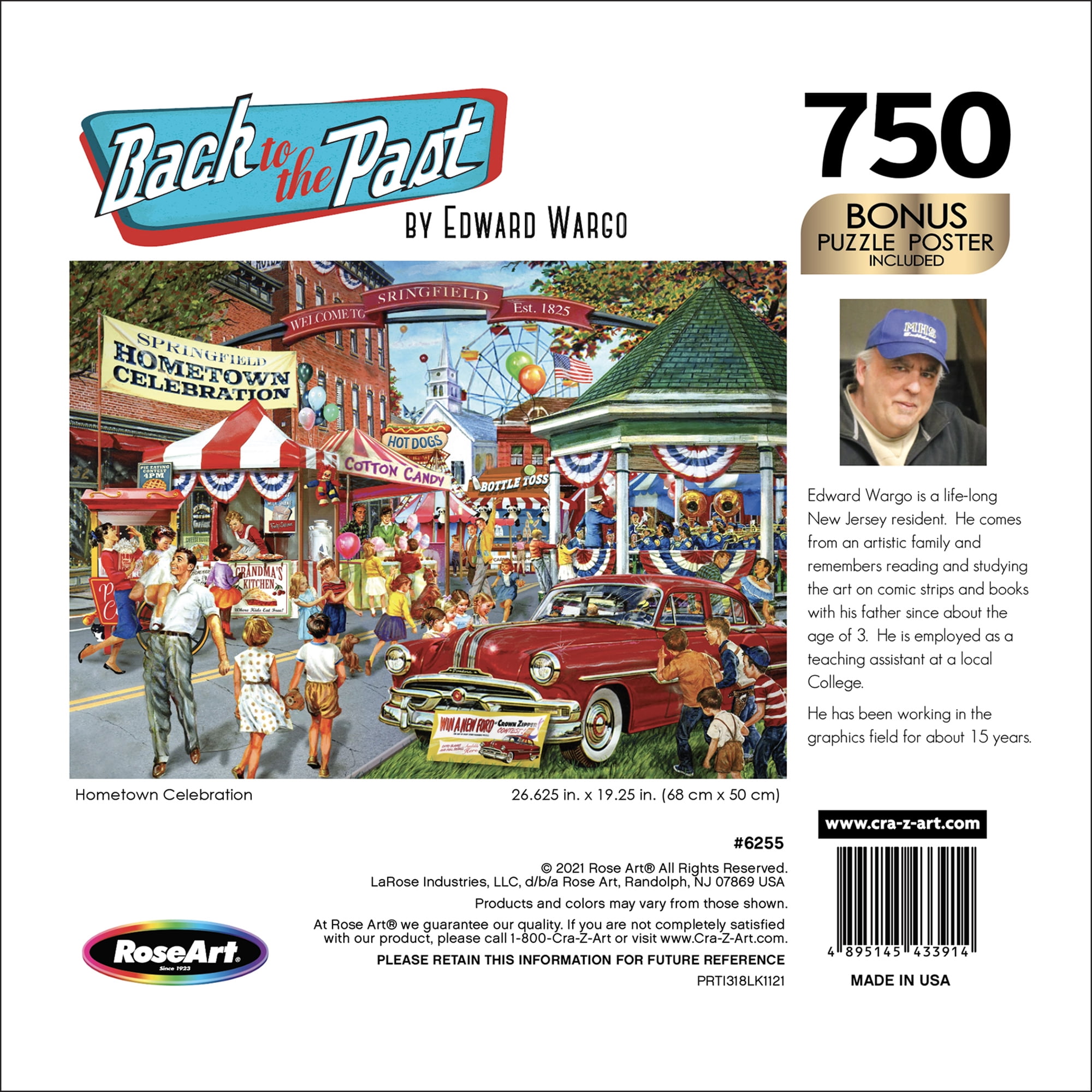 Cra-Z-Art Back to the Past 750-Piece Hometown Celebration Adult Jigsaw Puzzle
