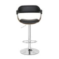thumbnail image 5 of Contemporary Swivel Adjustable Barstool with Padded Armrests, Weathered Oak, 5 of 12