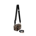thumbnail image 7 of Daisy Rose Unisex Dual Zipper PU Vegan Leather Crossbody Shoulder Bag, Leopard, 7 of 7