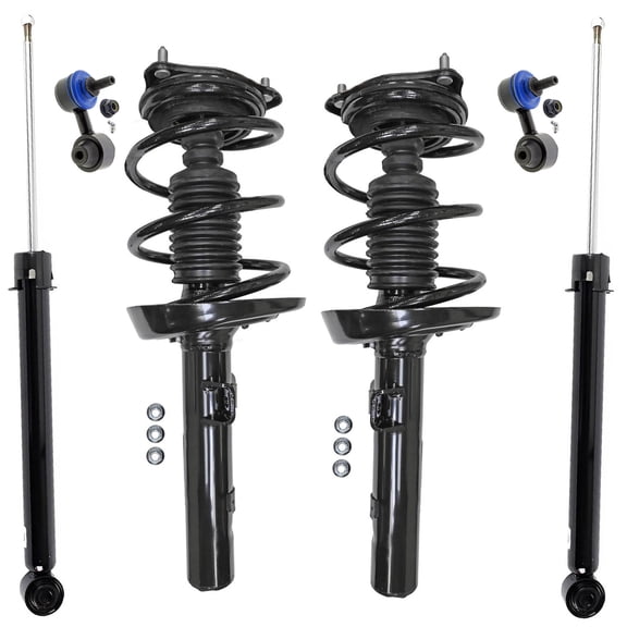 Detroit Axle - 6pc Struts Shocks Kit for 2016-2020 Honda Civic 2 Front Struts with Coil Spring 2 Rear Shock Absorbers 2 Rear Sway Bars Replacement Suspension Kit