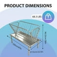 thumbnail image 3 of 4 ft Goat Hay Feeder, 47" x 22.5" x 38" All Weather Feeder, Heavy Duty Grain & Hay Rack with Feeding Pan for Horses, Cow, Deer, 3 of 7