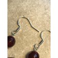 thumbnail image 3 of K-KED Genuine 8mm Faceted Red Garnet Earrings - 925 Sterling Silver - Gift, 3 of 4