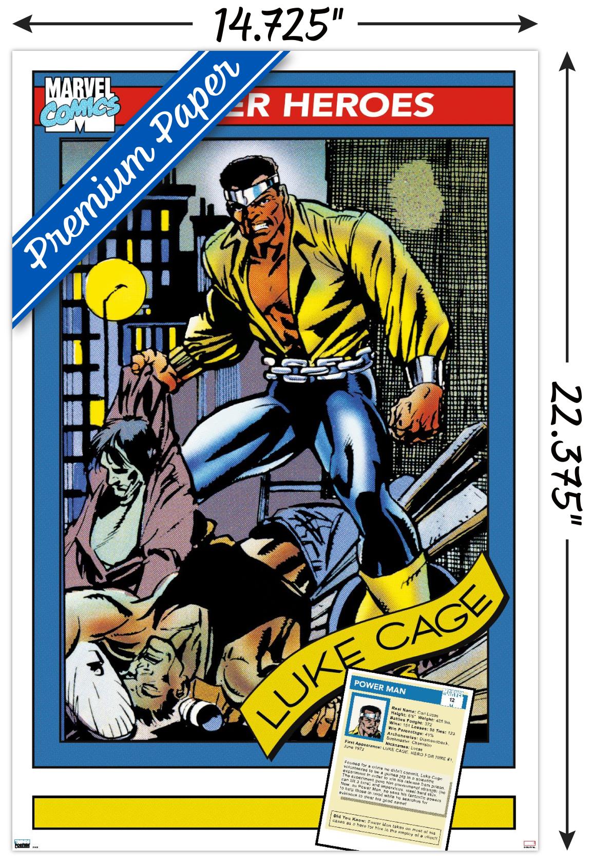 Marvel Trading Cards - Luke Cage Wall Poster, 14.725" x 22.375"
