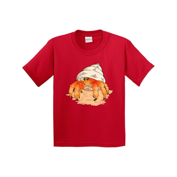 Inktastic Cute Hermit Crab on Beach Youth T-Shirt